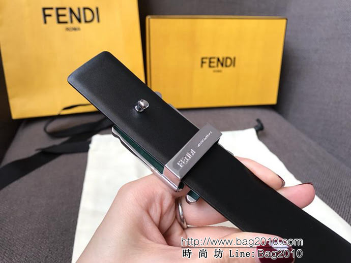 FENDI芬迪 實物拍攝 最新爆款 柔軟小牛皮皮帶 雙F標誌 BAGUETTE系列 時尚百搭款女款皮帶  xfp1302